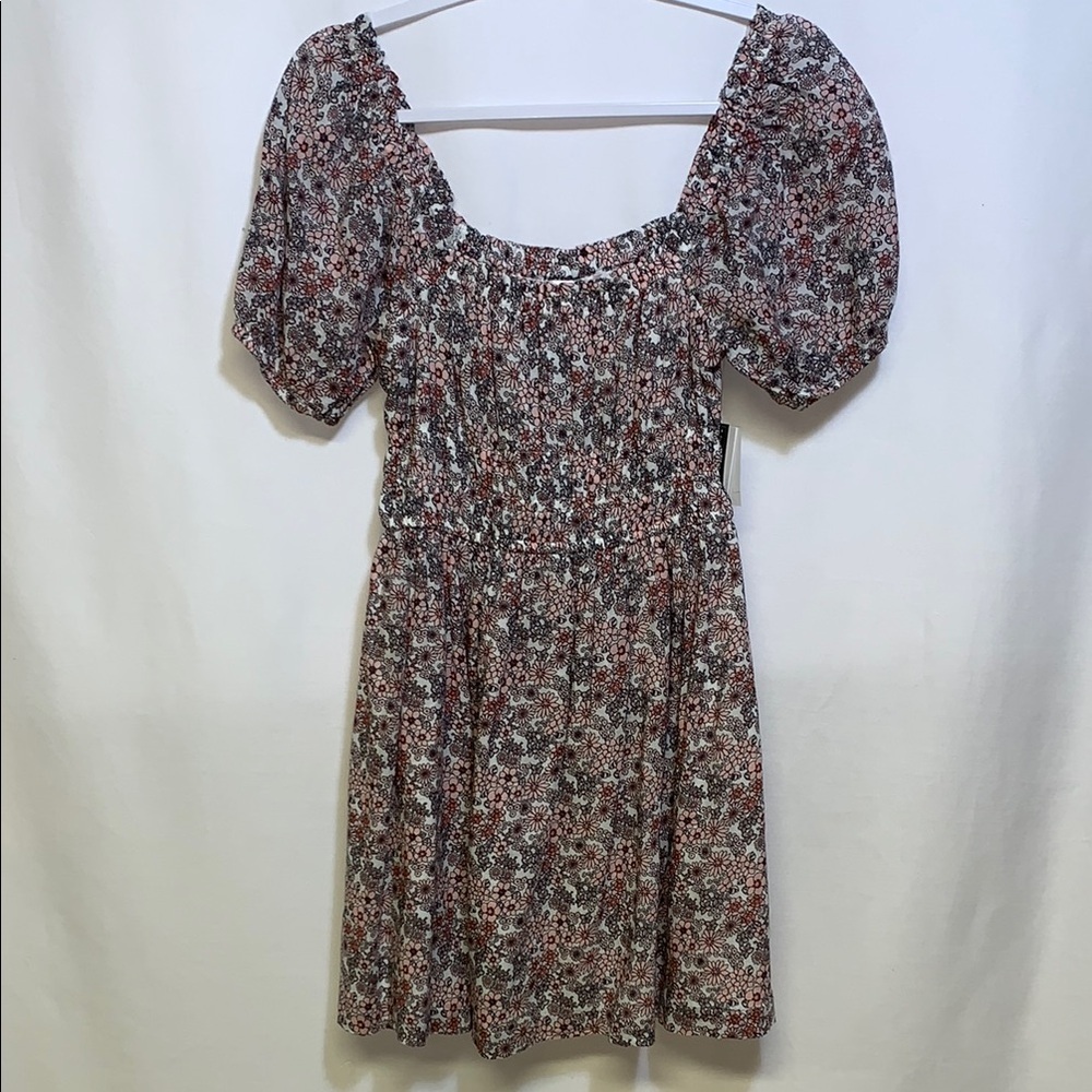 BP Puff Sleeve Floral Mini Dress